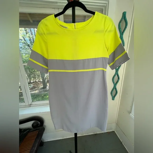 Neon color block dress Size Small - Picture 2 of 6